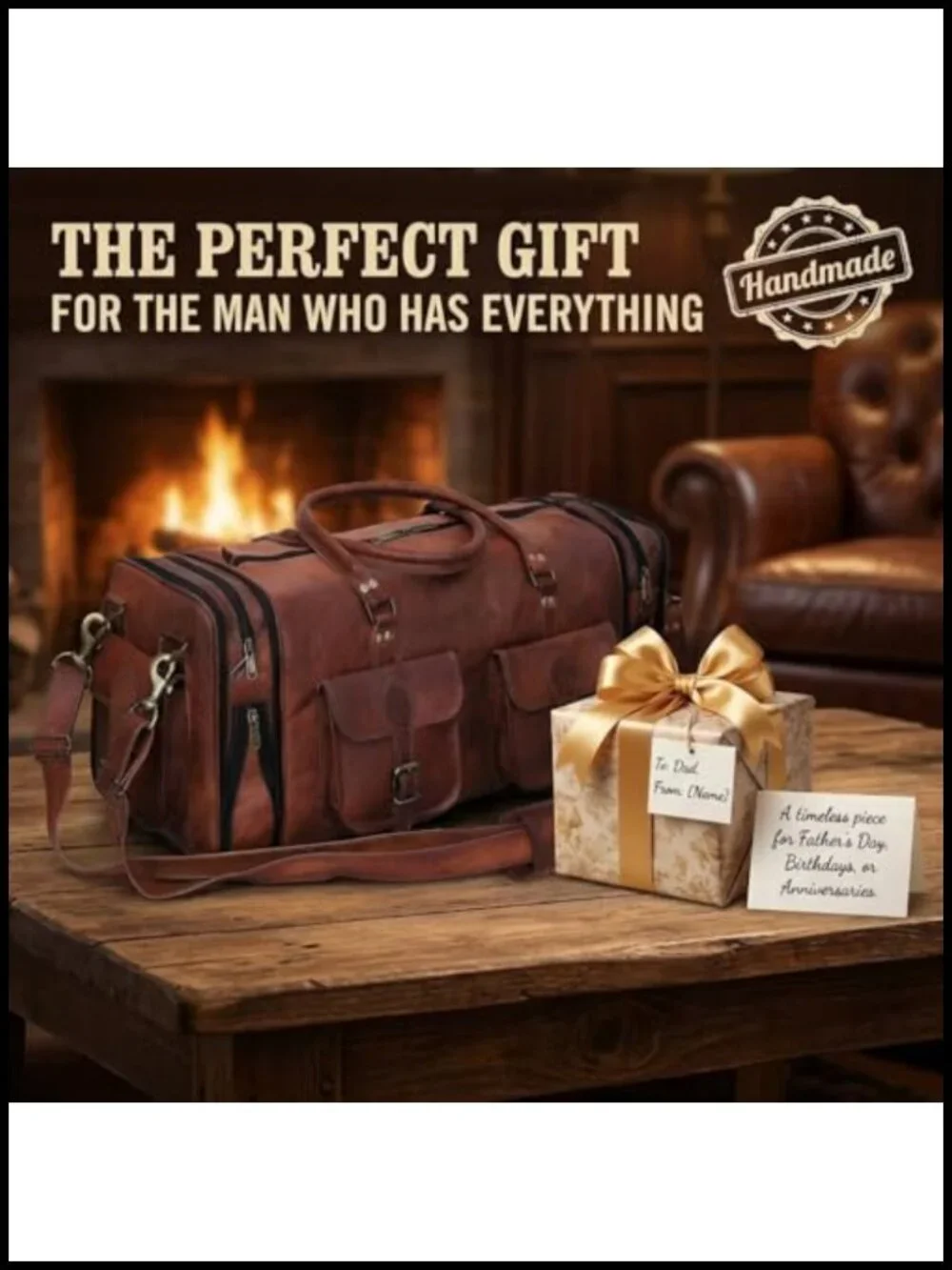 Handmade Full-Grain Buffalo Leather 32